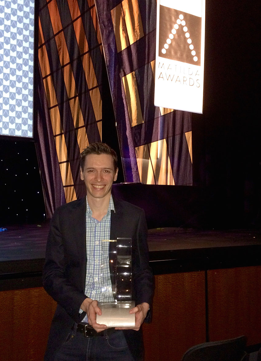 Richard Jordan wins Matilda Award for Machina