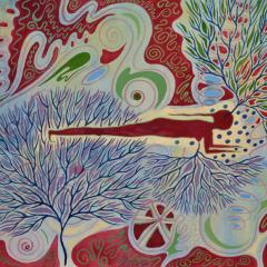 Kathryn Brimblecombe-Fox - What I think about when planking (2011), gouache on paper 30 x 42cm